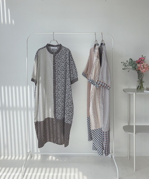 AS KNOW AS plus（アズノゥアズプラス）の「♪まぜまぜ配色コクーンワンピース（ワンピース・レディース・ブラック系/ベージュ系/サックスブルー系/ホワイト系その他/ブラック系1/ブラック系その他/ホワイト系2/ホワイト系その他2/ネイビー系1/グリーン系その他/ブルー系その他/ホワイト系その他3/ブラック系3/ネイビー系3/グリーン系その他3/グリーン系その他4/ブルー系その他4/ブルー系その他2/レッド系その他2/ホワイト系その他5/ブラック系2/ブルー系その他5/ネイビー系4/ブラック系4/ブラック系その他2/ブラウン系その他2・FREE）」の8枚目の写真