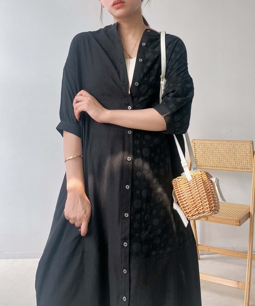 AS KNOW AS plus（アズノゥアズプラス）の「♪まぜまぜ配色コクーンワンピース（ワンピース・レディース・ブラック系/ベージュ系/サックスブルー系/ホワイト系その他/ブラック系1/ブラック系その他/ホワイト系2/ホワイト系その他2/ネイビー系1/グリーン系その他/ブルー系その他/ホワイト系その他3/ブラック系3/ネイビー系3/グリーン系その他3/グリーン系その他4/ブルー系その他4/ブルー系その他2/レッド系その他2/ホワイト系その他5/ブラック系2/ブルー系その他5/ネイビー系4/ブラック系4/ブラック系その他2/ブラウン系その他2・FREE）」の10枚目の写真