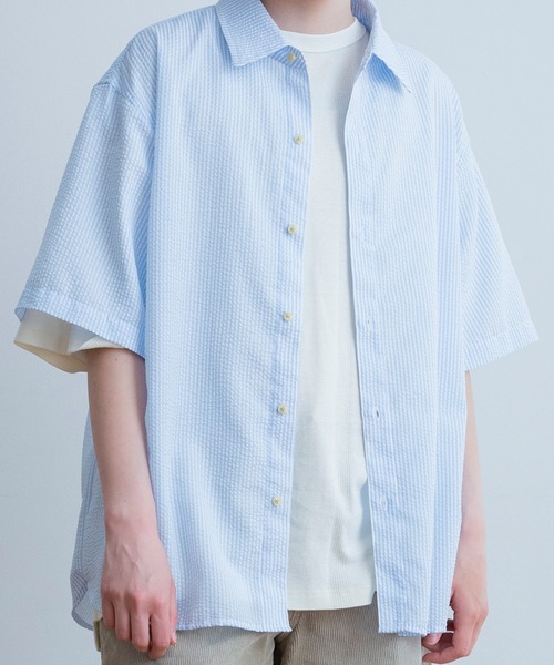 Universal Style Wear(ユニバーサルスタイルウェア)の「Universal Style Wear ラギッド シャツ(シャツ/ブラウス・メンズ・サックスブルー系/レッド系/グリーン系/ホワイト×ホワイト・X-LARGE/LARGE/MEDIUM)」の12枚目の写真