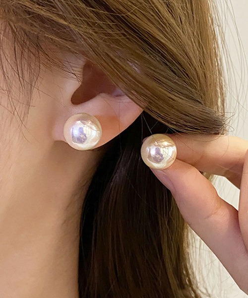 florist(フローリスト)の「5サイズパールイヤリング(8mm/10mm/12mm/14mm/16mm)(イヤリング・レディース・ピンク系1/ピンク系2/ピンク系3/ホワイト系1/ホワイト系2/ホワイト系3・FREE)」の5枚目の写真