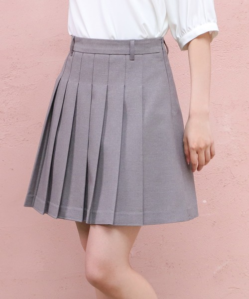 Honeys（ハニーズ）の「ミニプリーツスカート（スカート・レディース・ブラック/ブラウン/チャコールグレー/アイボリー/ダークグレー・M/L/SS/S/LL）」の3枚目の写真
