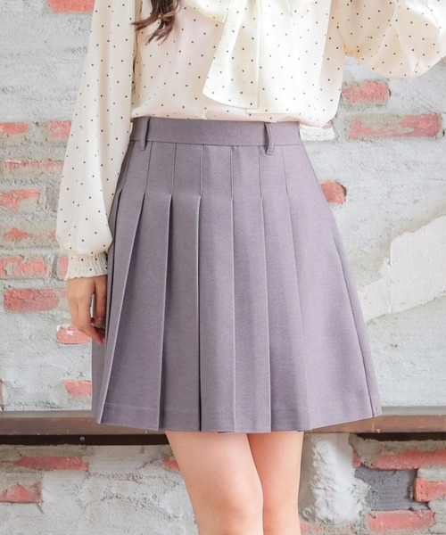 Honeys（ハニーズ）の「ミニプリーツスカート（スカート・レディース・ブラック/ブラウン/チャコールグレー/アイボリー/ダークグレー・M/L/SS/S/LL）」の4枚目の写真