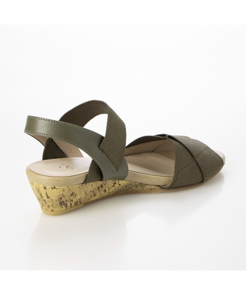 Riz raffinee（リズラフィーネ）の「モチーフウェッジソールサンダル（サンダル・レディース・ベージュ/カーキ/ブラック・M/L/S）」の5枚目の写真