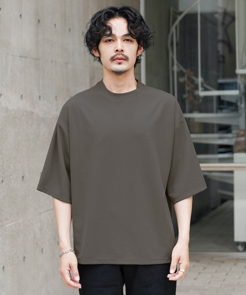 jiggys shop（ジギーズショップ）の「梨地 オーバーサイズ 半袖 Tシャツ（Tシャツ/カットソー・メンズ・グレー/ブラック/ダークグレー/ベージュ/ホワイト/グリーン・LARGE/MEDIUM/X-LARGE）」の22枚目の写真