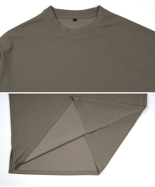jiggys shop（ジギーズショップ）の「梨地 オーバーサイズ 半袖 Tシャツ（Tシャツ/カットソー・メンズ・グレー/ブラック/ダークグレー/ベージュ/ホワイト/グリーン・LARGE/MEDIUM/X-LARGE）」の20枚目の写真