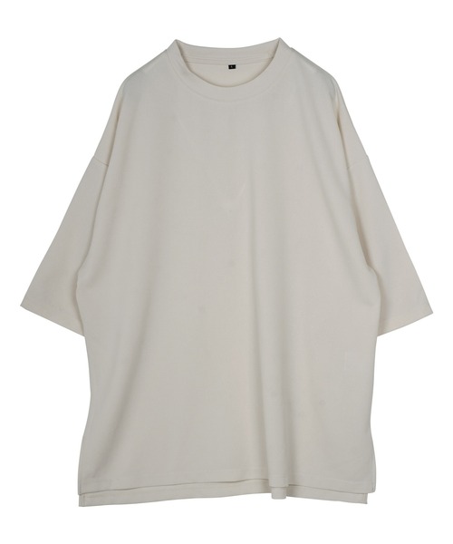 jiggys shop（ジギーズショップ）の「梨地 オーバーサイズ 半袖 Tシャツ（Tシャツ/カットソー・メンズ・グレー/ブラック/ダークグレー/ベージュ/ホワイト/グリーン・LARGE/MEDIUM/X-LARGE）」の7枚目の写真