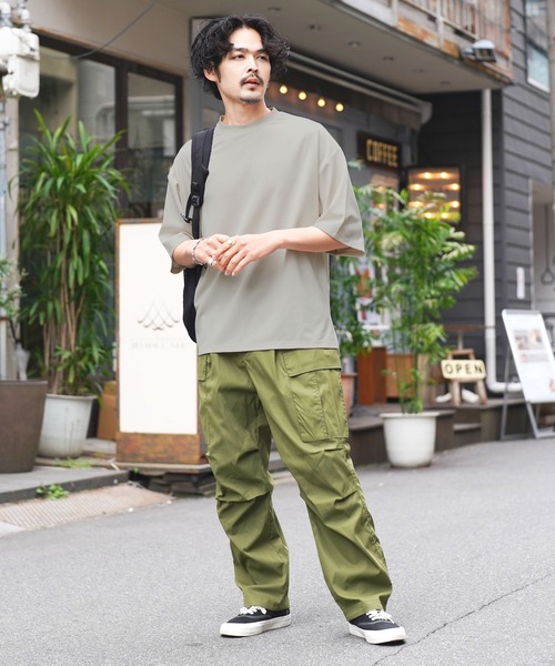 jiggys shop（ジギーズショップ）の「梨地 オーバーサイズ 半袖 Tシャツ（Tシャツ/カットソー・メンズ・グレー/ブラック/ダークグレー/ベージュ/ホワイト/グリーン・LARGE/MEDIUM/X-LARGE）」の8枚目の写真