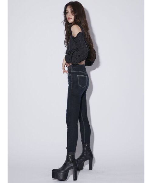 GYDA（ジェイダ）の「オフショルHEMリブブラウス（シャツ/ブラウス・レディース・ブラック/ブラウン/オフホワイト・FREE）」の8枚目の写真