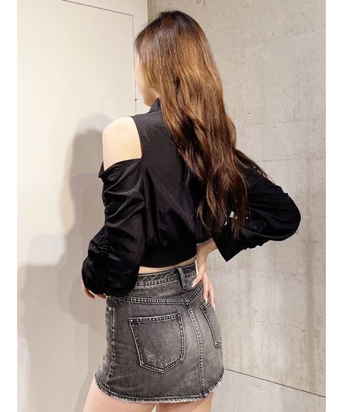 GYDA（ジェイダ）の「オフショルHEMリブブラウス（シャツ/ブラウス・レディース・ブラック/ブラウン/オフホワイト・FREE）」の12枚目の写真