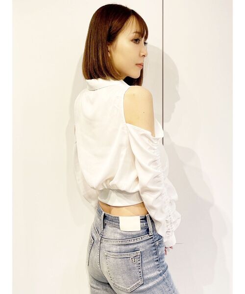 GYDA（ジェイダ）の「オフショルHEMリブブラウス（シャツ/ブラウス・レディース・ブラック/ブラウン/オフホワイト・FREE）」の15枚目の写真