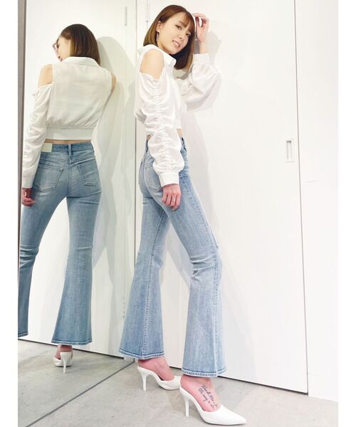 GYDA（ジェイダ）の「オフショルHEMリブブラウス（シャツ/ブラウス・レディース・ブラック/ブラウン/オフホワイト・FREE）」の20枚目の写真