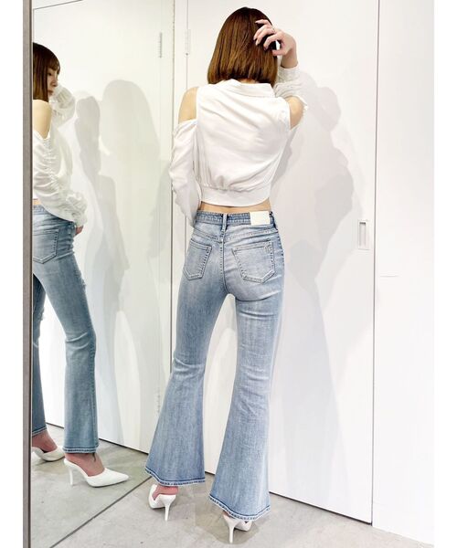 GYDA（ジェイダ）の「オフショルHEMリブブラウス（シャツ/ブラウス・レディース・ブラック/ブラウン/オフホワイト・FREE）」の21枚目の写真