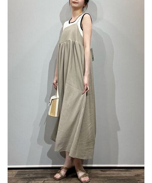 Te chichi TERRASSE（テチチテラス）の「ギャザーキャミワンピース（ワンピース・レディース・ブルー/ブラック/モカ・F）」の13枚目の写真