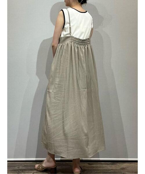 Te chichi TERRASSE（テチチテラス）の「ギャザーキャミワンピース（ワンピース・レディース・ブルー/ブラック/モカ・F）」の14枚目の写真