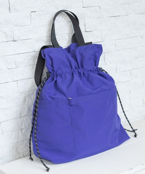 PBLIM(ページボーイリム)の「PBLIM/シャーリングトート(トートバッグ・レディース・ブラック/ブルー・FREE)」の1枚目の写真