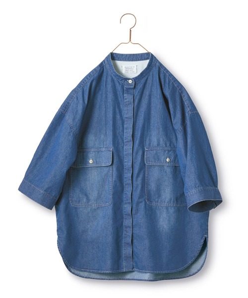 Sunny clouds(サニークラウズ)の「サニークラウズ ワークなデニムシャツ〈レディース〉(シャツ/ブラウス・レディース・インディゴブルー・MEDIUM/LARGE/X-LARGE/XX-LARGE/NM)」の9枚目の写真