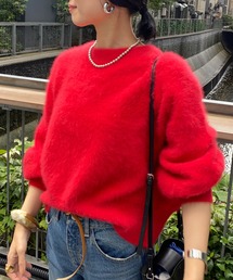 SHENERY | ファーカシミヤクルーネックニット(ニット/セーター)