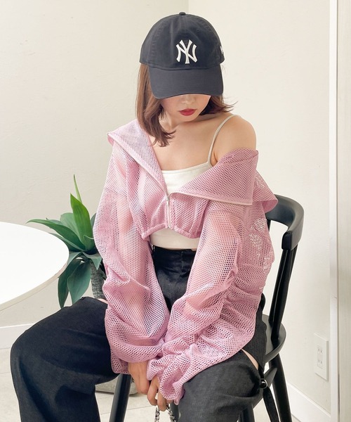 Heather（ヘザー）の「メッシュギャザーZIPパーカー 964521