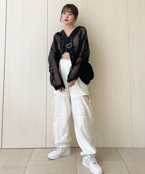 Heather（ヘザー）の「メッシュギャザーZIPパーカー 964521