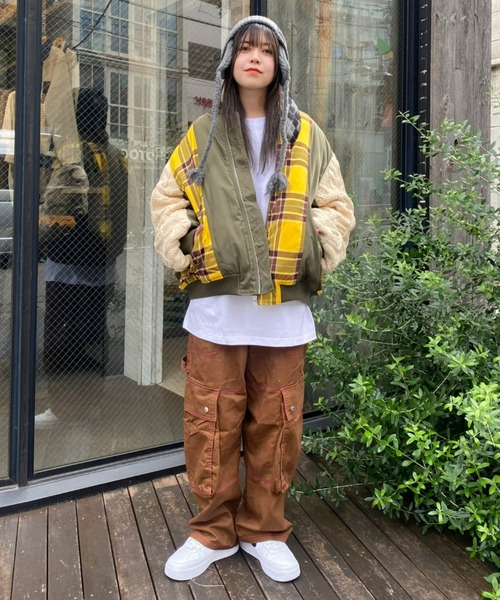 Candy Stripper（キャンディストリッパー）の「CND LOGO CARGO パンツ（カーゴパンツ・レディース・グレー/ブラウン/パープル・2）」の9枚目の写真