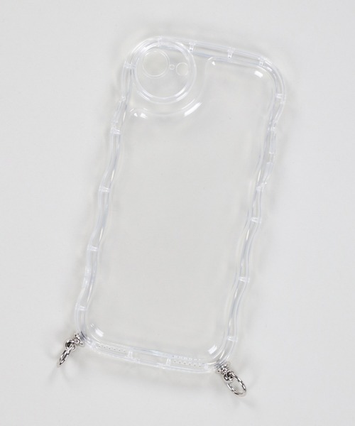 SPINNS（スピンズ）の「【ストラップホール付き】うねうねデザイン クリアスマホケース（スマホグッズ・レディース・クリア/ホワイト/ホワイト系その他・12/13/11/7/8/14/14h/13h/15 /16/iPhone 7/8/SE(第2/第3世代)）」の9枚目の写真