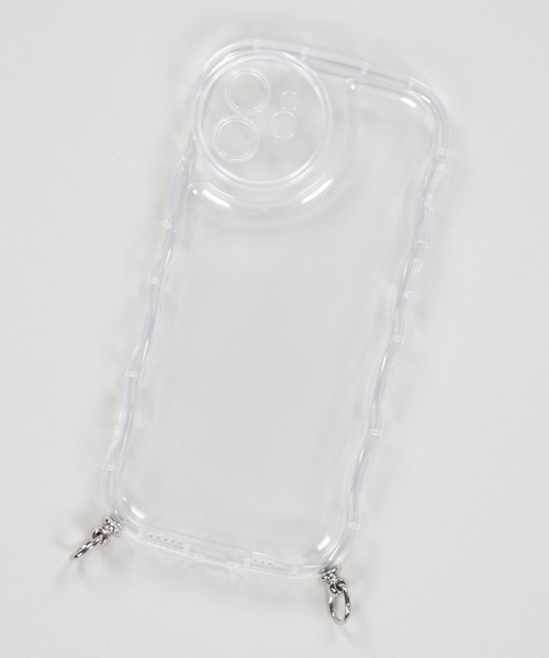 SPINNS（スピンズ）の「【ストラップホール付き】うねうねデザイン クリアスマホケース（スマホグッズ・レディース・クリア/ホワイト/ホワイト系その他・12/13/11/7/8/14/14h/13h/15 /16/iPhone 7/8/SE(第2/第3世代)）」の11枚目の写真