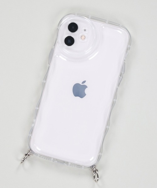 SPINNS（スピンズ）の「【ストラップホール付き】うねうねデザイン クリアスマホケース（スマホグッズ・レディース・クリア/ホワイト/ホワイト系その他・12/13/11/7/8/14/14h/13h/15 /16/iPhone 7/8/SE(第2/第3世代)）」の5枚目の写真