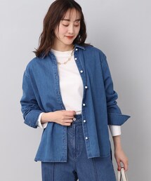 ◆【洗える】ヘイジーライトデニムシャツ