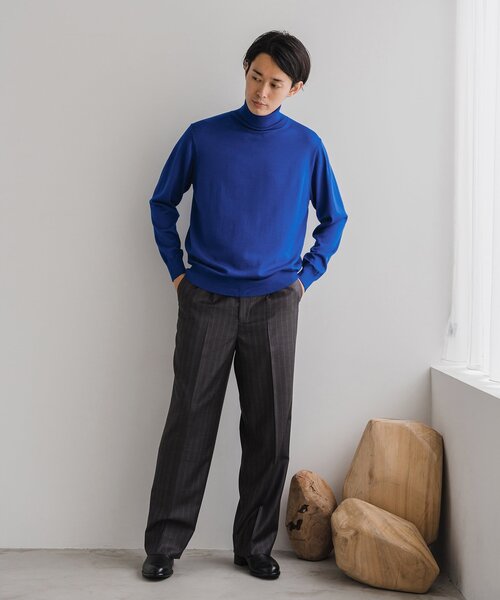 EDIFICE（エディフィス）の「14ゲージ ウール タートルネックニット（ニット/セーター・メンズ・ホワイト/ブラック/ブラウン/ブルー系その他・SMALL/MEDIUM/LARGE）」の13枚目の写真