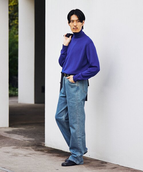 EDIFICE（エディフィス）の「14ゲージ ウール タートルネックニット（ニット/セーター・メンズ・ホワイト/ブラック/ブラウン/ブルー系その他・SMALL/MEDIUM/LARGE）」の14枚目の写真