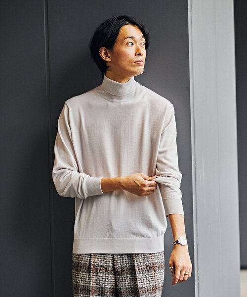 EDIFICE（エディフィス）の「14ゲージ ウール タートルネックニット（ニット/セーター・メンズ・ホワイト/ブラック/ブラウン/ブルー系その他・SMALL/MEDIUM/LARGE）」の19枚目の写真