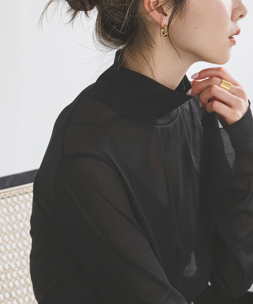 NOBLEシアースキニーハイネックTOPS セール】《追加》シアースキニーハイネックTOPS 6（Tシャツ