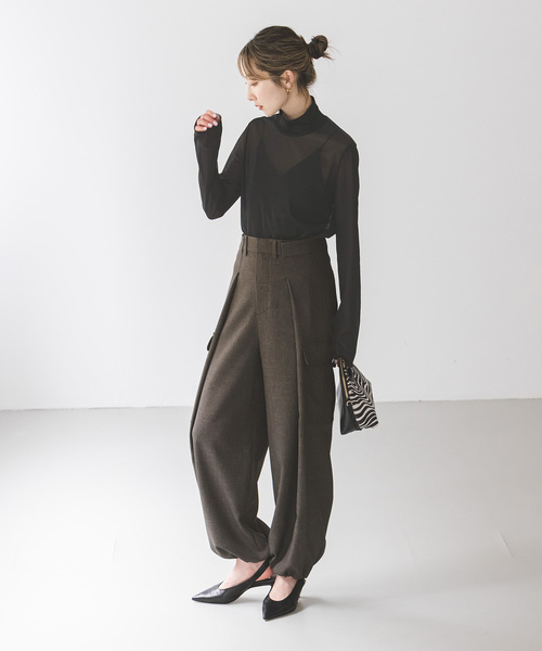 NOBLEシアースキニーハイネックTOPS セール】《追加》シアースキニーハイネックTOPS 6（Tシャツ