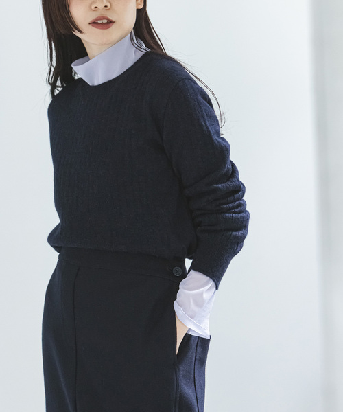 Noble（ノーブル）の「《追加》シアースキニーハイネックTOPS 6（Tシャツ/カットソー・レディース・サックスブルー/ホワイト/ブラック/ベージュ・FREE）」の20枚目の写真