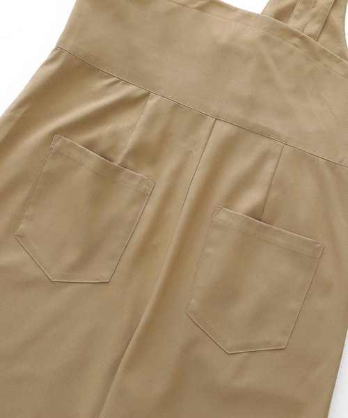 osharewalker（オシャレウォーカー）の「【廃盤】『フロントファスナーサロペット』（サロペット/オーバーオール・レディース・ベージュ/ブラック・1/2）」の6枚目の写真