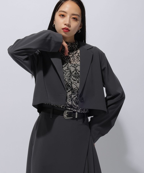 HARE（ハレ）の「2Pジャケット＊アシメプリーツスカート(HARE