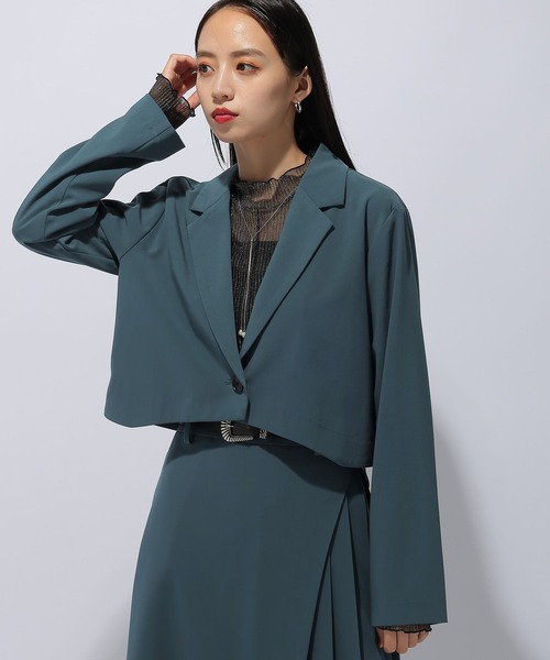 HARE（ハレ）の「2Pジャケット＊アシメプリーツスカート(HARE