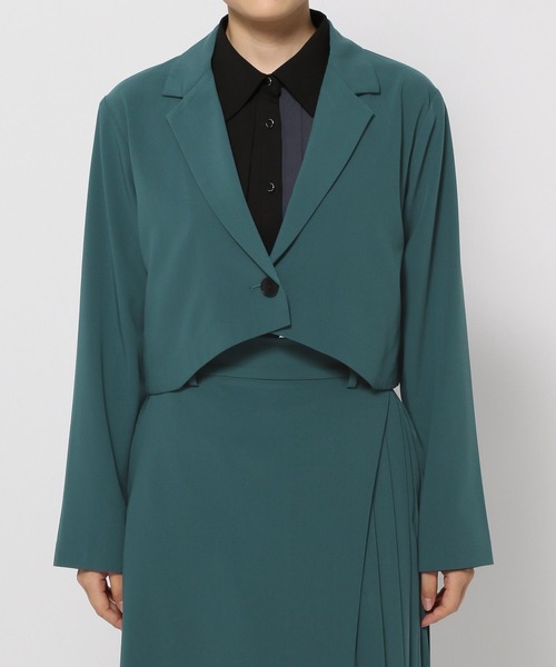 HARE（ハレ）の「２Pジャケット＊アシメプリーツスカート(HARE)（セットアップ・レディース・グレー/ブラック/グリーン/グレー系その他・FREE）」の16枚目の写真