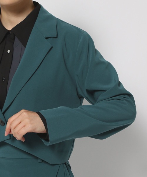 HARE（ハレ）の「２Pジャケット＊アシメプリーツスカート(HARE)（セットアップ・レディース・グレー/ブラック/グリーン/グレー系その他・FREE）」の20枚目の写真