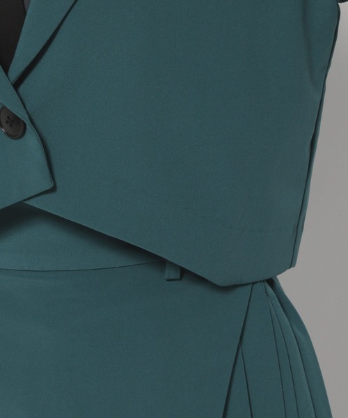 HARE（ハレ）の「２Pジャケット＊アシメプリーツスカート(HARE)（セットアップ・レディース・グレー/ブラック/グリーン/グレー系その他・FREE）」の21枚目の写真