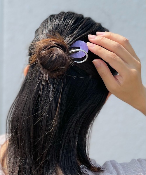 leinwande ヘアアクセサリー　美品 HARIO Lampwork Factory ハリオ ヘアゴム コウシモヨウ 楕円