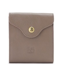 IL BISONTE イルビゾンテ　二つ折り財布　グレー　レザー IL BISONTE イルビゾンテ 二つ折りレザー財布 グレー - 中古財布