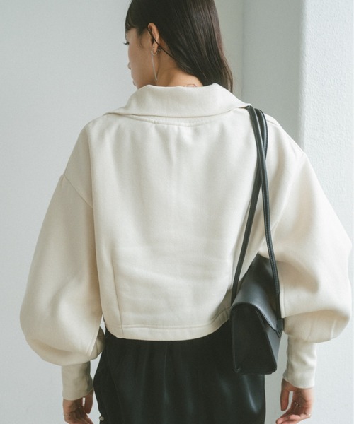 VANNIE U(ヴァニーユー)の「インスリットハーフジップスウェット(スウェット・レディース・ブラック/アイボリー・FREE)」の17枚目の写真