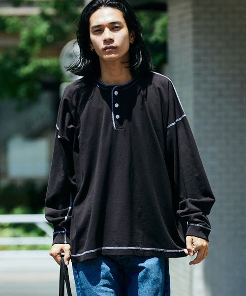 Healthknit × JOURNAL STANDARD / 別注 ヘンリーネック L/S Tシャツ