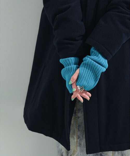 Ray BEAMS（レイビームス）の「Ray BEAMS / リブ アーム ウォーマー（手袋・レディース・ライトグレー/ブラック/ライトブルー・ONE SIZE）」の6枚目の写真