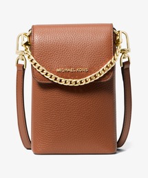 MICHAEL KORS | JET SET ペブルドレザー チェーンリンク スマートフォンクロスボディ スモール(ショルダーバッグ)