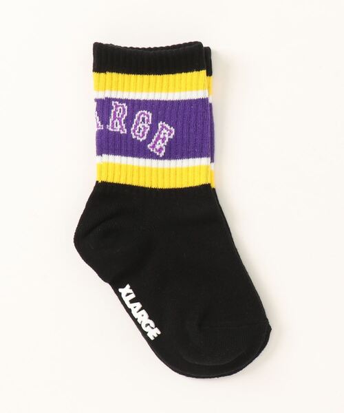 XLARGE KIDS(エクストララージキッズ)の「カレッジロゴラインクルーソックス(ソックス/靴下・キッズ・ホワイト/グリーン/ネイビー/ブラック・13-15cm/19-21cm/15-17cm/17-19cm)」の10枚目の写真