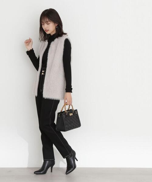 PROPORTION BODY DRESSING（プロポーションボディドレッシング）の「フェザーベスト / 1213270909（ブルゾン・レディース・ホワイト/ベージュ/グレー・FREE）」の7枚目の写真