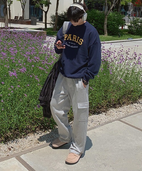 ASCLO(エジュクロ)の「ASCLO Never Cargo Wide Sweat Pants(スウェットパンツ・メンズ・グレー/ブラック・SMALL/LARGE/MEDIUM)」の3枚目の写真