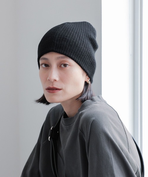 LOWRYS FARM（ローリーズファーム）の「ニットビーニー  969889（ニットキャップ/ビーニー・レディース・アイボリー/ブラック/グレー・FREE）」の7枚目の写真